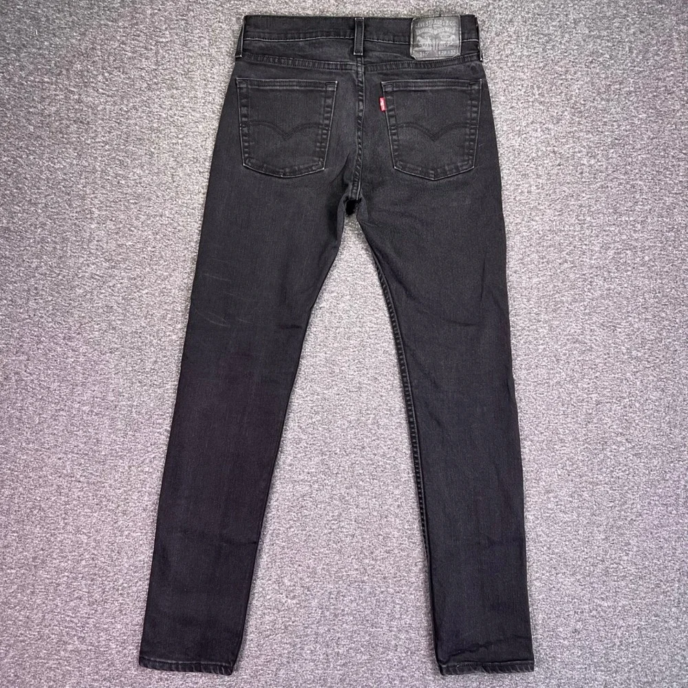 Levis 510 Jeans Mens‎ 29x32 Black Skinny Casual Punk Stretch Denim Pants Grunge